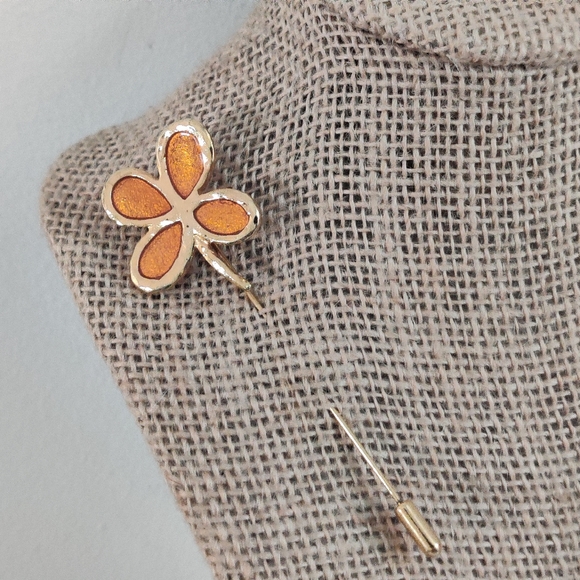 Designer Cecile Jeanne Paris Four Leaf Clover Stick pin brooch - Picture 4 of 11